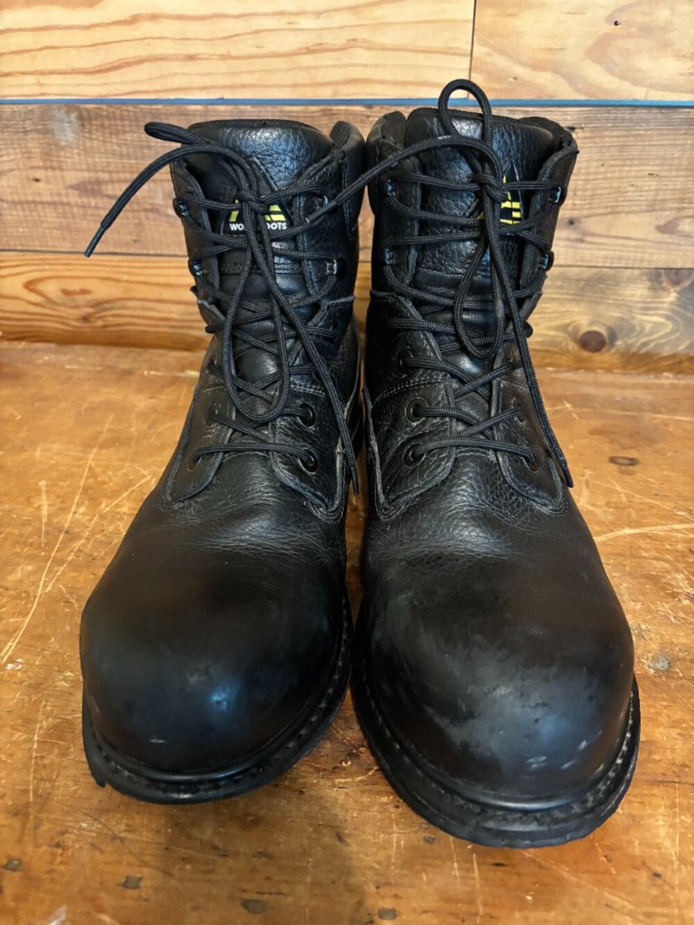 Ace Steel Toed Leather Work Boots Size 13